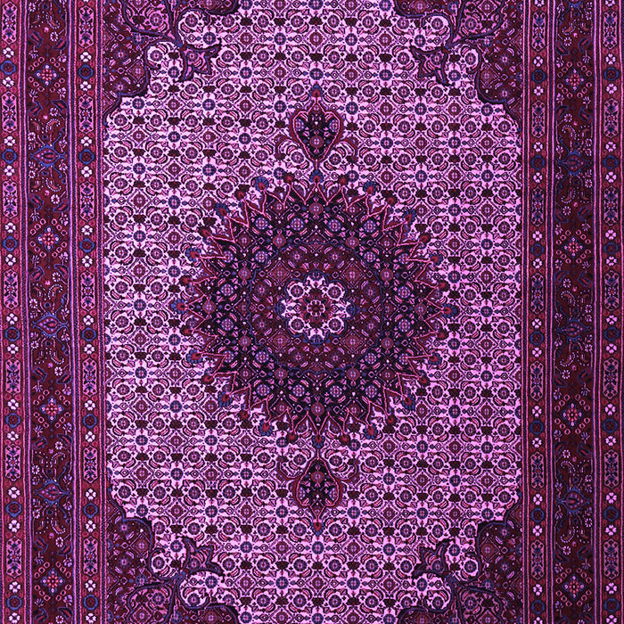 Machine Washable Medallion Purple Traditional Area Rugs, wshtr1504pur