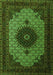 Medallion Green Traditional Rug, tr1504grn