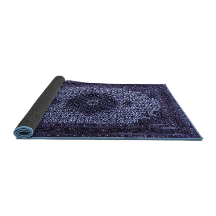 Sideview of Medallion Blue Traditional Rug, tr1504blu