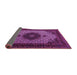 Sideview of Medallion Purple Traditional Rug, tr1504pur