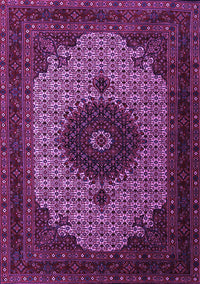 Medallion Purple Traditional Rug, tr1504pur