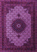 Medallion Purple Traditional Rug, tr1504pur