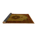 Sideview of Medallion Yellow Traditional Rug, tr1504yw