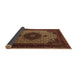 Sideview of Medallion Brown Traditional Rug, tr1504brn