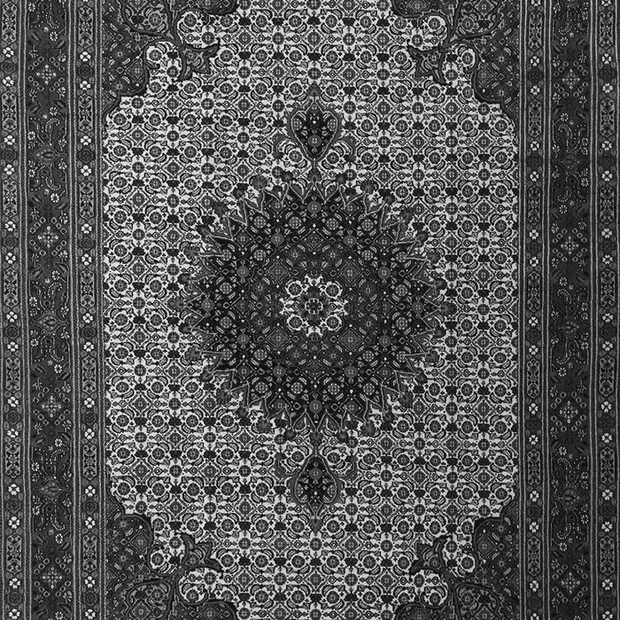 Serging Thickness of Machine Washable Medallion Gray Traditional Rug, wshtr1504gry