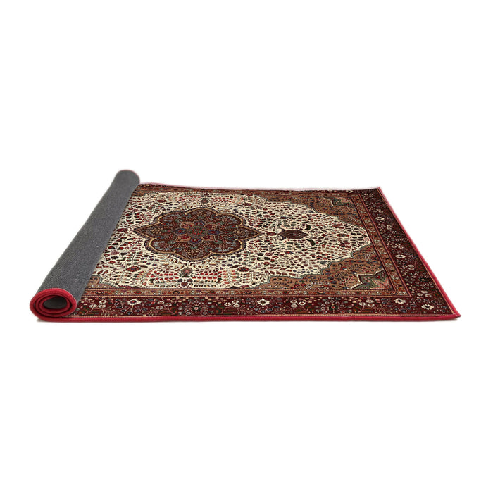 Sideview of Traditional Light Copper Gold Medallion Rug, tr1505