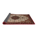 Sideview of Traditional Light Copper Gold Medallion Rug, tr1505