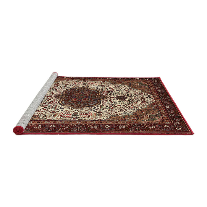 Sideview of Machine Washable Traditional Light Copper Gold Rug, wshtr1505
