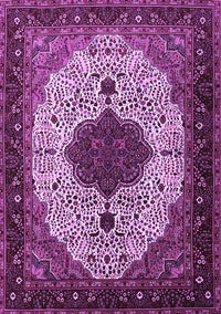 Medallion Purple Traditional Rug, tr1505pur