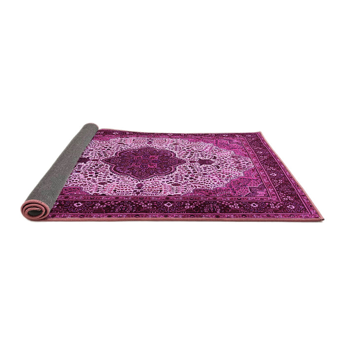 Sideview of Medallion Pink Traditional Rug, tr1505pnk