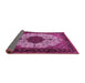 Sideview of Medallion Pink Traditional Rug, tr1505pnk