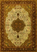 Medallion Yellow Traditional Rug, tr1505yw