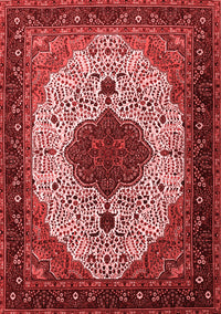 Medallion Red Traditional Rug, tr1505red