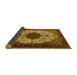 Sideview of Medallion Yellow Traditional Rug, tr1505yw