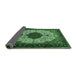 Sideview of Medallion Emerald Green Traditional Rug, tr1505emgrn