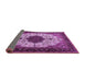 Sideview of Medallion Purple Traditional Rug, tr1505pur