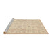 Sideview of Machine Washable Traditional Khaki Gold Rug, wshtr1506