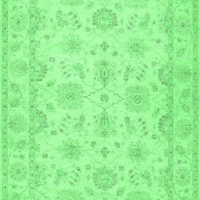 Machine Washable Oriental Emerald Green Traditional Area Rugs, wshtr1506emgrn