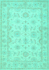 Oriental Turquoise Traditional Rug, tr1506turq