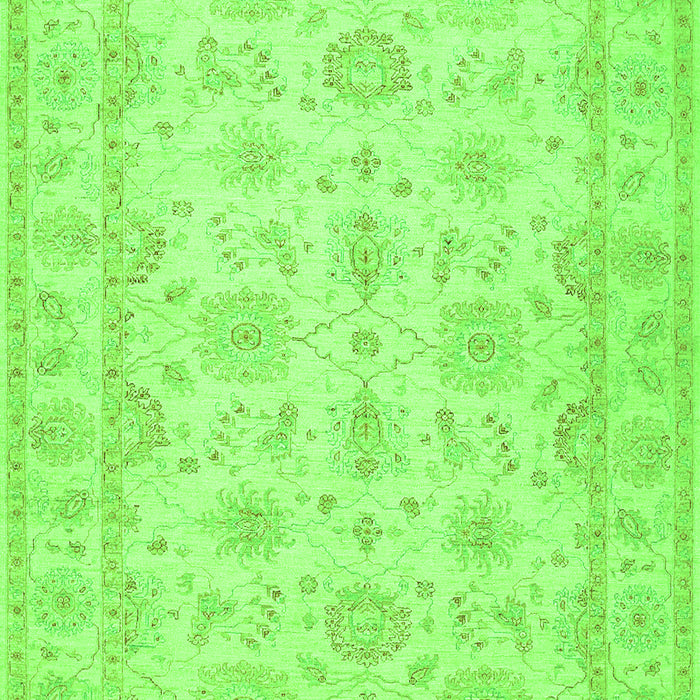 Serging Thickness of Machine Washable Oriental Green Traditional Area Rugs, wshtr1506grn