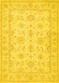 Oriental Yellow Traditional Rug, tr1506yw