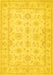 Oriental Yellow Traditional Rug, tr1506yw