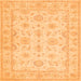 Serging Thickness of Oriental Orange Traditional Rug, tr1506org