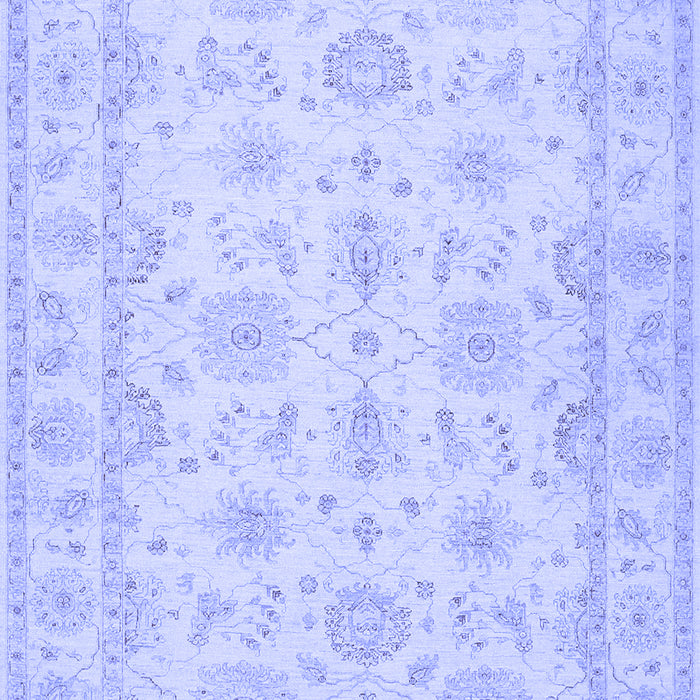 Machine Washable Oriental Blue Traditional Rug, wshtr1506blu