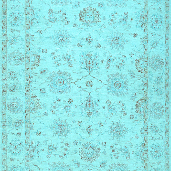 Machine Washable Oriental Light Blue Traditional Rug, wshtr1506lblu