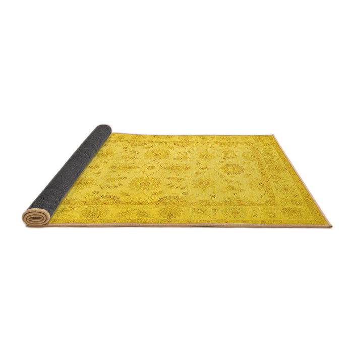 Sideview of Oriental Yellow Traditional Rug, tr1506yw