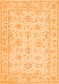 Oriental Orange Traditional Rug, tr1506org