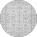 Square Oriental Gray Traditional Rug, tr1506gry