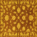 Square Persian Yellow Traditional Rug, tr1507yw