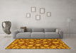 Machine Washable Persian Yellow Traditional Rug in a Living Room, wshtr1507yw