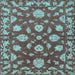 Square Machine Washable Persian Light Blue Traditional Rug, wshtr1507lblu