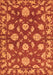 Serging Thickness of Machine Washable Persian Orange Traditional Area Rugs, wshtr1507org