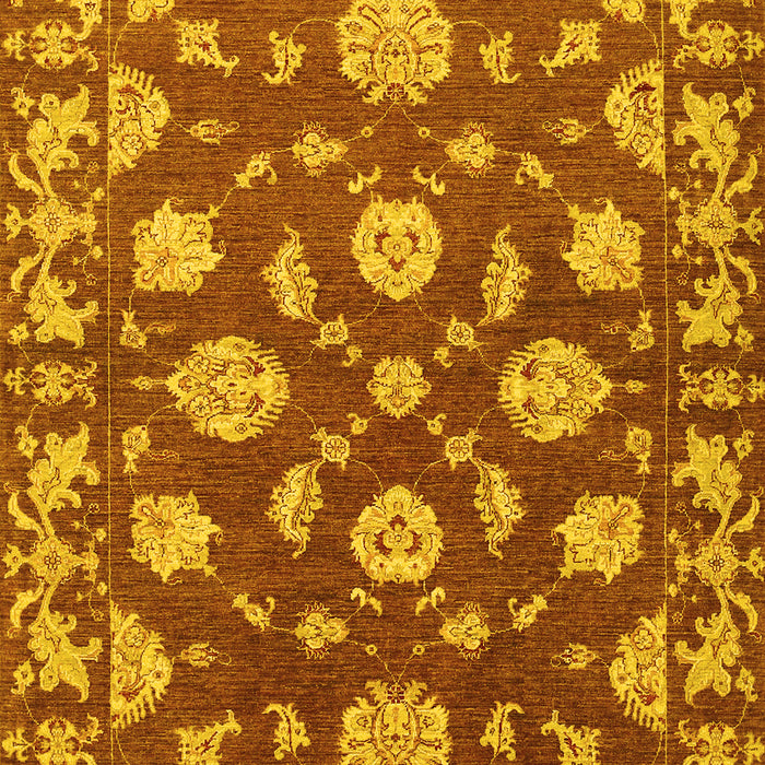 Machine Washable Persian Yellow Traditional Rug, wshtr1507yw