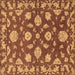 Square Machine Washable Persian Brown Traditional Rug, wshtr1507brn