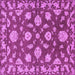 Square Machine Washable Persian Purple Traditional Area Rugs, wshtr1507pur