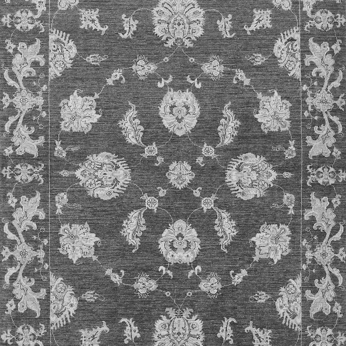 Serging Thickness of Machine Washable Persian Gray Traditional Rug, wshtr1507gry