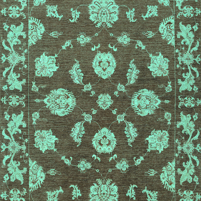 Machine Washable Persian Turquoise Traditional Area Rugs, wshtr1507turq