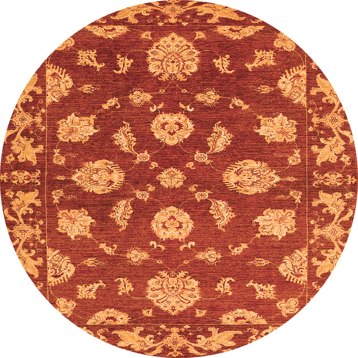 Machine Washable Persian Orange Traditional Area Rugs, wshtr1507org