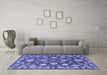 Machine Washable Persian Blue Traditional Rug in a Living Room, wshtr1507blu