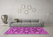 Machine Washable Persian Purple Traditional Area Rugs in a Living Room, wshtr1507pur