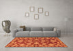 Machine Washable Persian Orange Traditional Area Rugs in a Living Room, wshtr1507org