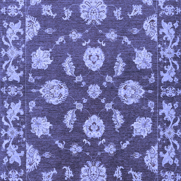 Machine Washable Persian Blue Traditional Rug, wshtr1507blu