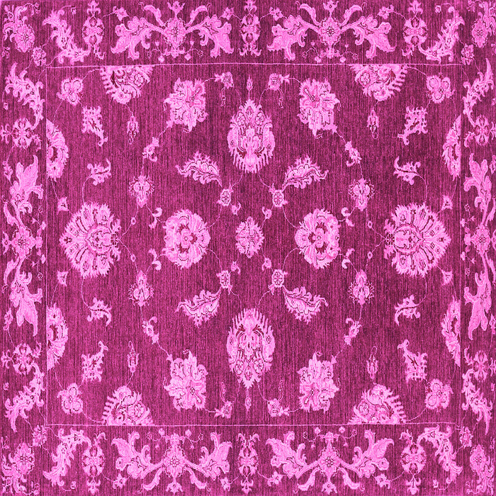 Square Machine Washable Persian Pink Traditional Rug, wshtr1507pnk