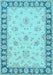 Oriental Light Blue Traditional Rug, tr1508lblu