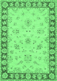 Oriental Emerald Green Traditional Rug, tr1508emgrn