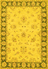 Oriental Yellow Traditional Rug, tr1508yw